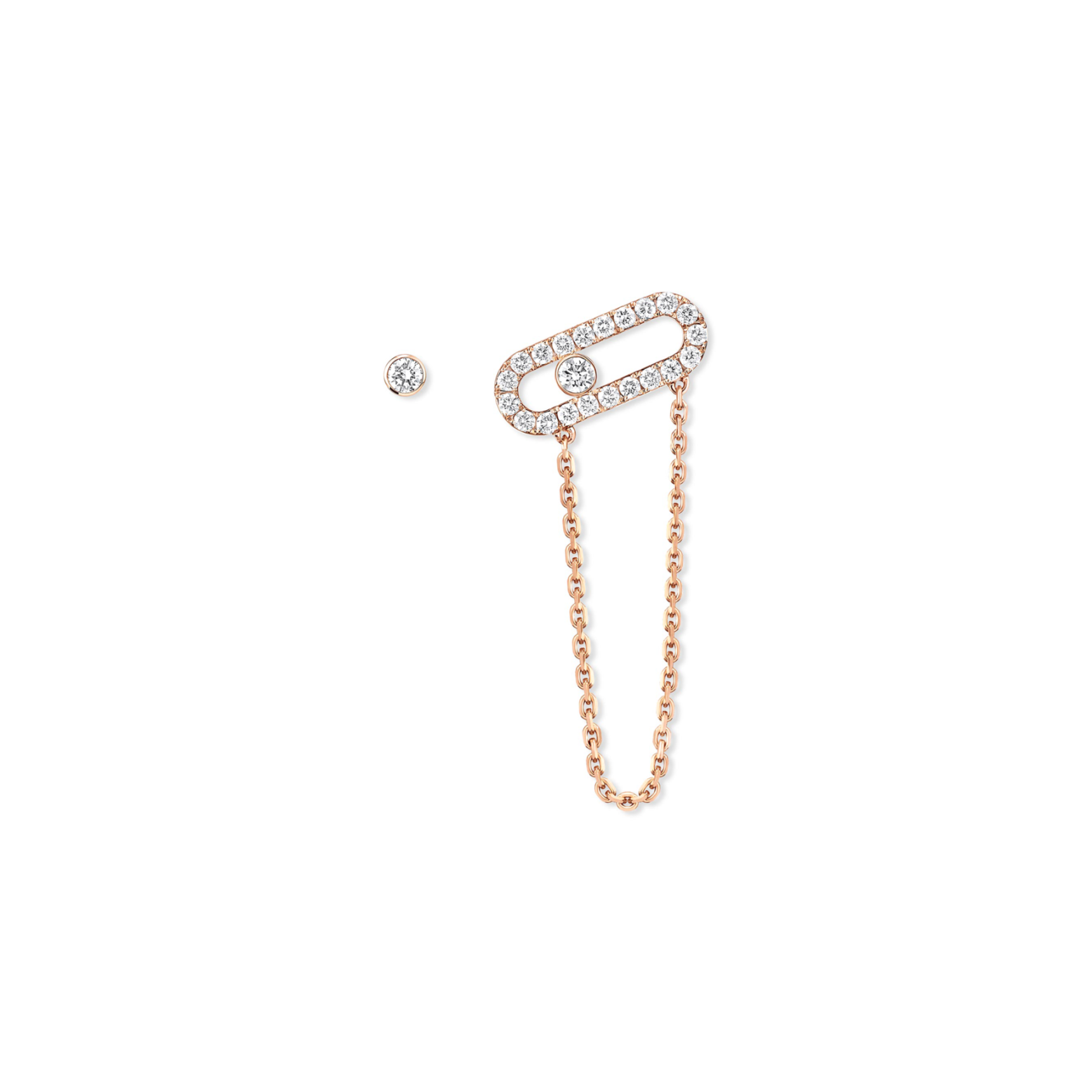 Mes1kaa move uno chain and stud earrings 12146